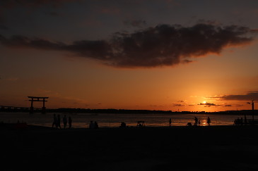 弁天島の夕陽